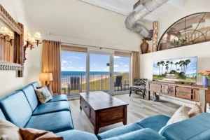 living room in our pet friendly rentals