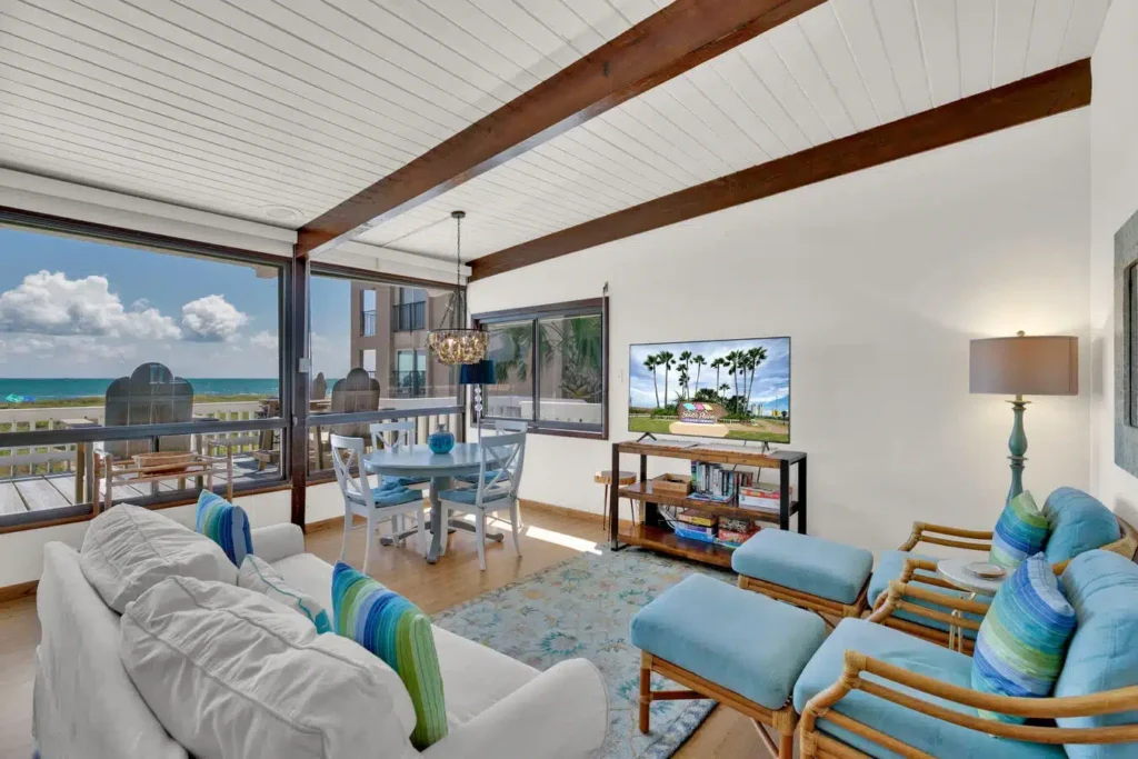 living room in our South Padre, TX rentals